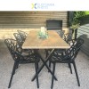 Spisebordsstol / restaurantstol plast sort indendørs/udendørs | Adexa WW030BLACK