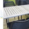 Spisebordsstol i plast og glasfiber sort indendørs/udendørs | Adexa WW036BLACK