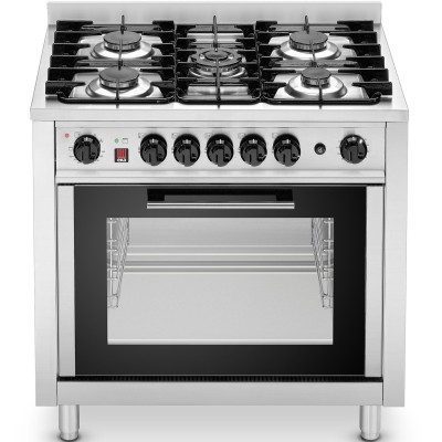 Professionel Dual Fuel Range, gas komfur med 5 brændere 14,3 kW, elektrisk ovn 2,9 kW | Eka EKC96M